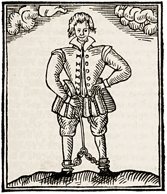 Woodcut of Thomas Nashe, 1597