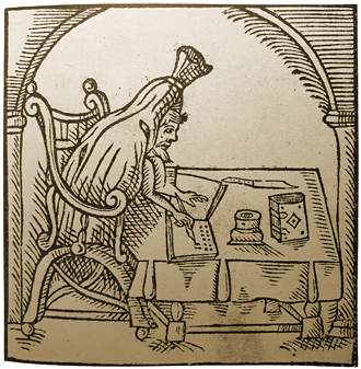 Woodcut of Robert Greene, 1598