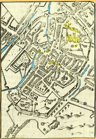 Speed's map of Canterbury (1611)