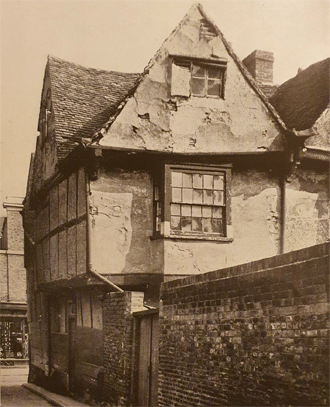 The rear view of the puported house of the Marlowes