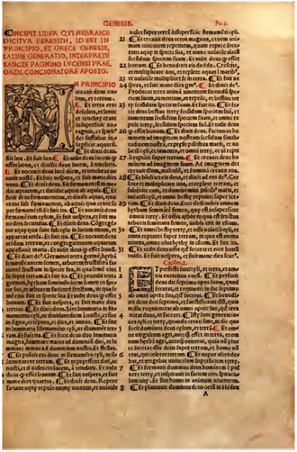 A page from the Bible of Santes Pagnino (Lyon, 1528)