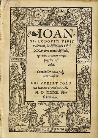 Title page of De Disciplinis by Author (Cologne, 1532)