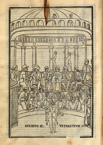 Woodcut of a Roman Theatre from an edition of Terence's plays (1515)