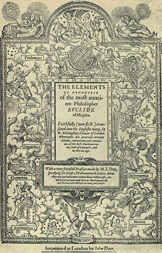 Title Page of Euclid's The Elements of Geometrie (1570)